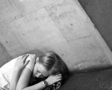 A picture of a sleeping woman